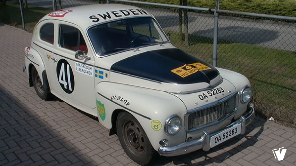 Striping en belettering Volvo PV544 Sport East African Safari Rally, exacte replica